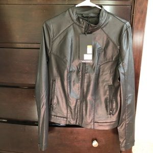 NWT leather like Harley Davidson women’s jacket